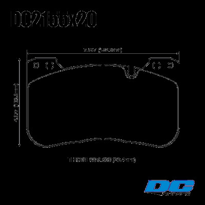 Колодки тормозные DC2155E20 DC Brakes RT.2 перед BMW M5 F90; M8 F92; X5M G05; X6M G06