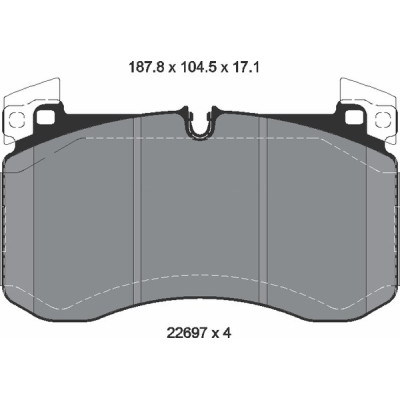 Колодки тормозные DC2238P17 DC Brakes Street STR.S+, перед MB GLE; GLS Sport тормоза; AMG G63 W463