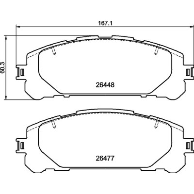 Колодки тормозные DC2304R17 DC brakes Street HD+, перед. TOYOTA HIGHLANDER U70 2019->