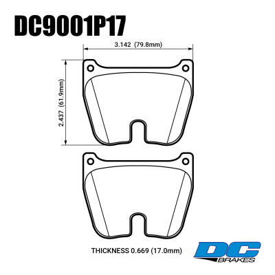 Колодки тормозные DC9001P17 DC Brakes Street STR.S+, (комплект 8 шт.) BREMBO 07.A010.10; JBT FM8P