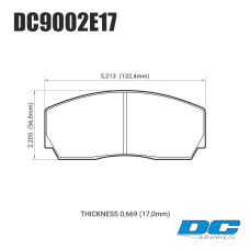 Колодки тормозные DC9002E17 DC Brakes RT.2 Proma 4 поршн. ТМ2.334, ТМ2.332, AP Racing, Rotora