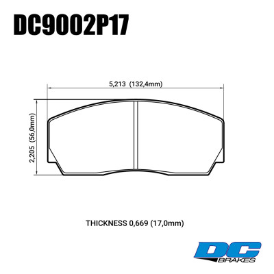 Колодки тормозные DC9002P17 DC Brakes Street STR.S+ Proma 4 поршн. ТМ2.334, ТМ2.332, AP Racing
