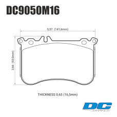 Колодки тормозные DC9050M16 DC brakes Race Track, A 45 AMG (W176); CLA 45 AMG (C117); GLA 45 AMG