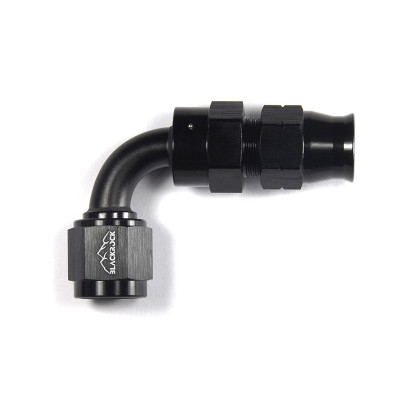 Фитинг AN-06, 90°, "мама" Hardline, алюминий, BLACKROCK LAB H06-090-BK