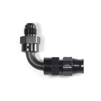 Фитинг AN-06, 90°, "папа" Hardline, алюминий, BLACKROCK LAB H06-090-MABK