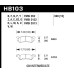 Колодки тормозные HB103Q.590 HAWK DTC-80; GM Intermediate 15mm