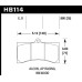 Колодки тормозные HB114G.980 HAWK DTC-60; AP Racing 25mm