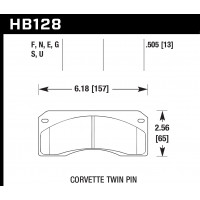 Колодки тормозные HB128F.505 HAWK HPS