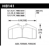 Колодки тормозные HB141E.650 HAWK Blue 9012 Brembo S4 / Stop Tech ST