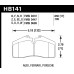 Колодки тормозные HB141EE.650 HAWK Blue 42; Porsche, Stop Tech 17mm