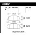 Колодки тормозные HB151N.505 HAWK HP Plus; 13mm