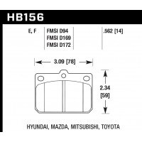 Колодки тормозные HB156F.562 HAWK HPS ; 15mm