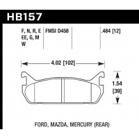 Колодки тормозные HB157E.484 HAWK Blue 9012 Mazda Miata MX-5 1.6L (Rear) 12 mm