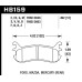 Колодки тормозные HB159S.492 HAWK HT-10 Mazda Miata MX-5 1.8L (Rear) 13 mm