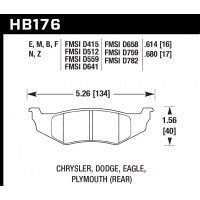 Колодки тормозные HB176B.614 HAWK Street 5.0