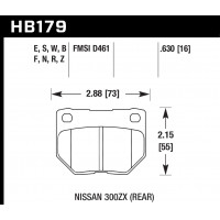 Колодки тормозные HB179E.630 HAWK Blue 9012 Nissan 300ZX (Rear) 16 mm