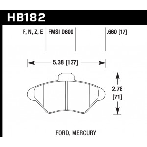 Колодки тормозные HB182Z.660 HAWK Perf. Ceramic