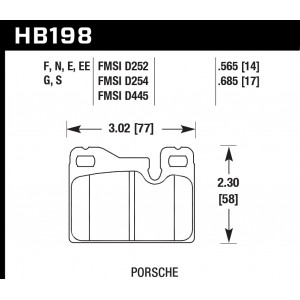 Колодки тормозные HB198F.685 HAWK HPS