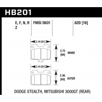 Колодки тормозные HB201F.620 HAWK HPS