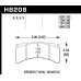 Колодки тормозные HB208S.708 HAWK HT-10; Brembo F3000 18mm