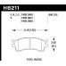 Колодки тормозные HB211S.634 HAWK HT-10; Ford, Mazda 16mm