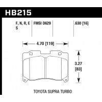 Колодки тормозные HB215B.630