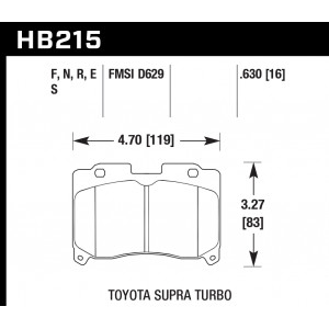 Колодки тормозные HB215B.630