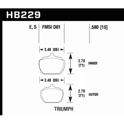 Колодки тормозные HB229F.580