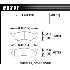 Колодки тормозные HB241F.710 HAWK HPS