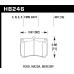 Колодки тормозные HB246S.567 HAWK HT-10; Acura/Honda 15mm
