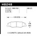 Колодки тормозные HB248V.650 HAWK DTC-50; C-5 Corvette (Rear) 17mm