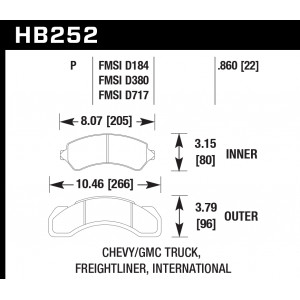 Колодки тормозные HB252P.860 HAWK SuperDuty