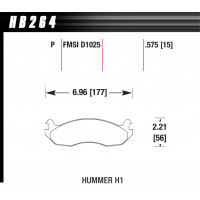 Колодки тормозные HB264P.575 HAWK SuperDuty; 15mm