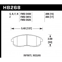 Колодки тормозные HB268B.665 HAWK Street 5.0