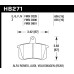 Колодки тормозные HB271G.635 HAWK DTC-60; Audi, Volkswagon (Rear) 16mm