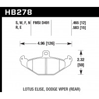 Колодки тормозные HB278B.465