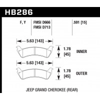 Колодки тормозные HB286Y.591 HAWK LTS