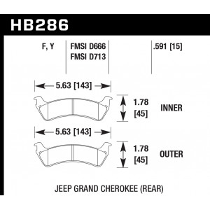 Колодки тормозные HB286Y.591 HAWK LTS