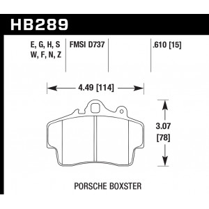 Колодки тормозные HB289B.610