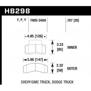 Колодки тормозные HB298F.787 HAWK HPS