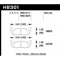 Колодки тормозные HB301B.630