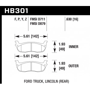 Колодки тормозные HB301B.630