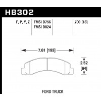 Колодки тормозные HB302P.700 HAWK SuperDuty (для StopTech ST65 перед LC200/LX570)