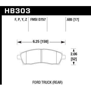 Колодки тормозные HB303Z.685 HAWK Perf. Ceramic