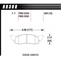 Колодки тормозные HB308Y.689 HAWK LTS