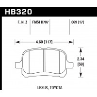 Колодки тормозные HB320Z.669 HAWK Perf. Ceramic