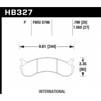 Колодки тормозные HB327P.799 HAWK SuperDuty