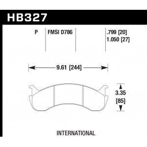 Колодки тормозные HB327P.799 HAWK SuperDuty