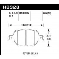 Колодки тормозные HB328B.685 HAWK Street 5.0 передние TOYOTA Celica, Corolla Verso