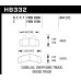 Колодки тормозные HB332Y.654 HAWK LTS передние CADILLAC / CHEVROLET